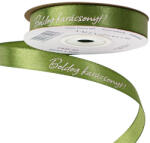 Valex Decor Boldog Karácsonyt! " feliratos szatén szalag 12mm x 20m - Mohazöld (CK12-62)