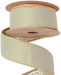 Valex Decor Vintage green bársony szalag csillogó hátoldallal, drótos szegéllyel 38mm x 5m (CG038-61)