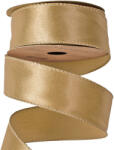 Valex Decor Fényes szatén szalag drótos szegéllyel 38mm x 5m - Arany (SR3805-12)
