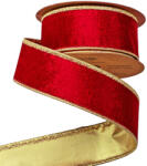 Valex Decor Piros-Arany bársony szalag drótos szegéllyel 38mm x 5m (DV038-39)