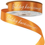 Valex Decor Boldog Karácsonyt! " feliratos szatén szalag 20mm x 20m - Bronz (CK20-84)