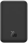 Baseus Magnetic Mini vezeték nélküli gyorstöltő powerbank 5000 mAh 20W fekete + 60W USB Type C 30cm kábel