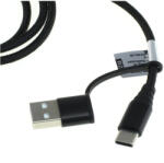 OTB Cablu de incarcare OTB 3in1 + adaptor USB - compatibil cu iPhone / Micro-USB / USB-C - 1.0m - negru ONR0179 Alte cabluri de date (ONR0179)