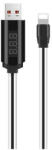 hoco. Cablu de date Lightning IPhone la USB cu timer LED-display Hoco H100172 iPhone cabluri de date Culoare Alb (H100172)