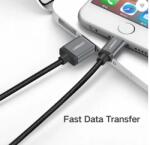 UGREEN Cablu de date si sincronizare de inalta calitate Lightning USB US199 UG416-2M-B iPhone cabluri de date Lungime 2 Metri Culoare Negru (UG416-2M-B)