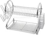 TOO KT-582 Kétszintes MIDI fém konyhai edényszárító 25x52x38cm (KT-582) (KT-582)