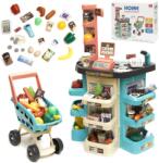  IKONKA Szupermarket pénztárgép szett bevásárlókocsival (ikonka_KX6395)