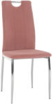 TEMPO KONDELA Étkezőszék, rózsaszín Velvet szövet/króm, OLIVA NEW (285431)