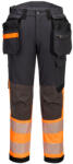 Portwest EV442 EV4 Hi-Vis Class 1 lengőzsebes nadrág narancs-metál szürke (EV442OMR36)