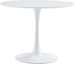 TEMPO KONDELA Étkezőasztal, kerek, fehér, matt, átmérő 110 cm, REVENTON NEW (397998)