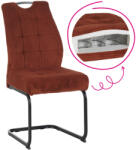 TEMPO KONDELA Étkezőszék, terrakotta/fekete, KELMA (403784)