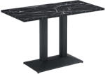 TEMPO KONDELA Bisztró asztal, fekete márvány/fekete, 120x60 cm, RINALDO TYP 2 (405650)