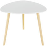 TEMPO KONDELA Konzolasztal, fehér/természetes fa TAVAS (191787)