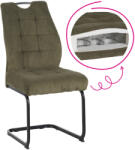 TEMPO KONDELA Étkezőszék, zöld/fekete, KELMA (403783)