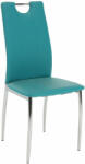 TEMPO KONDELA Étkezőszék, textilbőr petróleum/króm, OLIVA NEW (201251)