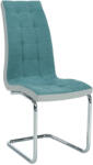TEMPO KONDELA Étkezőszék, mentol/szürke/króm, SALOMA NEW (201223)