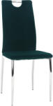 TEMPO KONDELA Étkezőszék, smaragd Velvet szövet/króm, OLIVA NEW (285429)