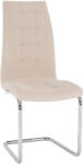 TEMPO KONDELA Étkezőszék, bézs Dulux Velvet szövet/króm, SALOMA NEW (285442)