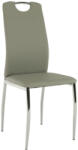 TEMPO KONDELA Szék, textilbőr szürke/króm, ERVINA (182184)