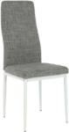 TEMPO KONDELA Étkezőszék, világos szürke szövet/fehér fém, COLETA NOVA (201232)