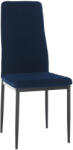 TEMPO KONDELA Szék, kék Velvet szövet/fekete fém, COLETA NOVA (285411)
