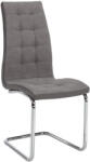 TEMPO KONDELA Étkezőszék, világosszürke/szürke/króm, SALOMA NEW (203812)
