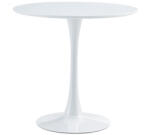 TEMPO KONDELA Étkezőasztal, kerek, fehér, matt, átmérő 80 cm, REVENTON NEW (394047)