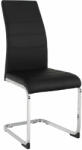 TEMPO KONDELA Étkező szék, fekete/króm, VATENA (259372)