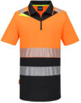 Portwest DX435 DX4 Hi-Vis Class 1 cipzáras pólóing narancs-fekete (DX435OBR4XL)