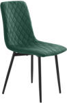 TEMPO KONDELA Étkezőszék, smaragd Velvet szövet/fém, DAMIA TYP 2 (371131)