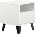 TEMPO KONDELA Éjjeliszekrény, fehér, BOGAN NEW 1S (412439)