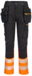 Portwest DX457 DX4 Hi-Vis Class 1 lengőzsebes nadrág narancs-fekete (DX457OBR40)