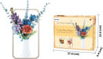 Mamido Set de construcție din lemn 3D buchet de flori colorate MT1179