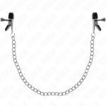  KINK - ezüst lapos láncos mellbimbócsipesz 34 cm