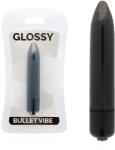 Glossy - prémium vékony vibrátor fekete színben