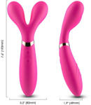 Armony - dupla fejű masszírozó és vibrátor fukszia színben