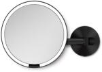 simplehuman fali kozmetikai tükör SENSOR LED világítás 5x nagyítás hálózati fekete ST3065 (ST3065)