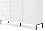 BIM Furniture Комод surf 3d 150 см, бял мат, черни крака (surfcab150wblegs)