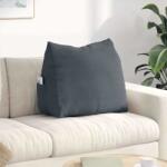 vidaXL Възглавница за гръб Тъмен сив 60 x 20 x 50 см Кордюрова тъкан (42015049)