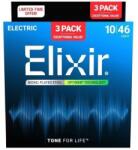 Elixir 16572 Optiweb 10-46 3-Pack Elektromos gitárhúrok (16572)