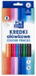Herlitz Oxford színes ceruza, 3 mm hegy, háromszögletű, 12 darabos készlet + ceruzahám, karton dobozban (400174524)