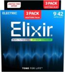 Elixir 16571 Optiweb 9-42 3-Pack Elektromos gitárhúrok (16571)