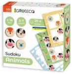IGROTECO Joc logic Sudoku din lemn - set de 16 piese, cu animale (900705)