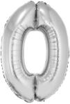 Retoys 0 szám alakú fólia lufi, ezüst, 80 cm Ajánlott 3-99 éves korig unisex (62048)