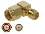 Delock Adapter RP-SMA-dugó apa SMA csatlakozóhüvely 90 10 GHz (89978) (DE89978) (DE89978)