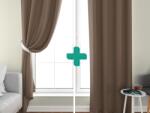  2x draperie maro deschis OXFORD 140x250 cm