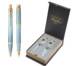 Parker Royal IM RITUALS készlet, töltőtoll+golyóstoll, zöld test + arany klipsz
