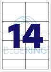 BLUERING Etikett címke, 105x42, 4mm, 14 címke/lap Bluering® - tonerpiac
