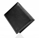 Serasar Serasar, Férfi bőr pénztárca Rfid védelemmel, Fekete/Fehér (Space)