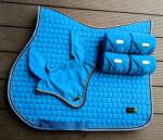 horss equestrian Horss ló szett Sport sapka fülvédő és takaró Türkiz (183)